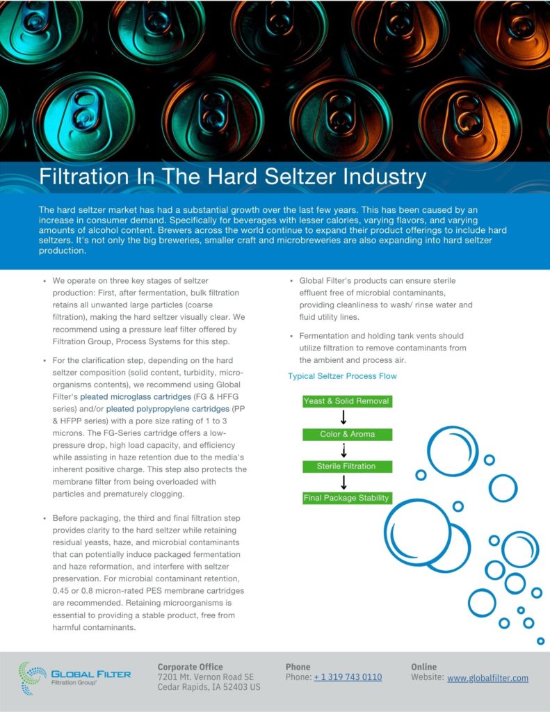 Hard Seltzer Application Brochure