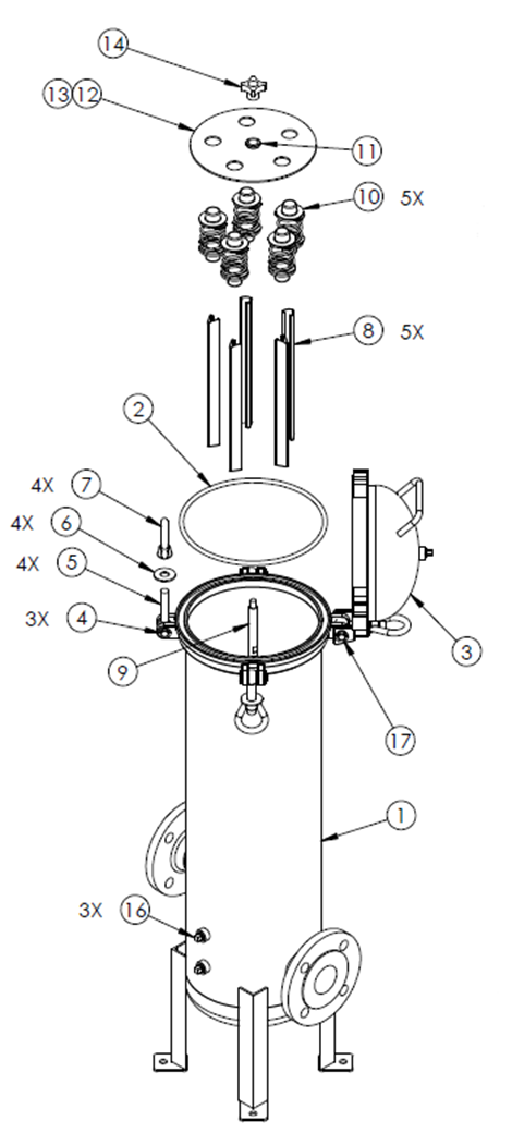 Filtre à Cartouche Channellock 300452 - Pour Aspirateur 4 Gal - Ciment, Sciure